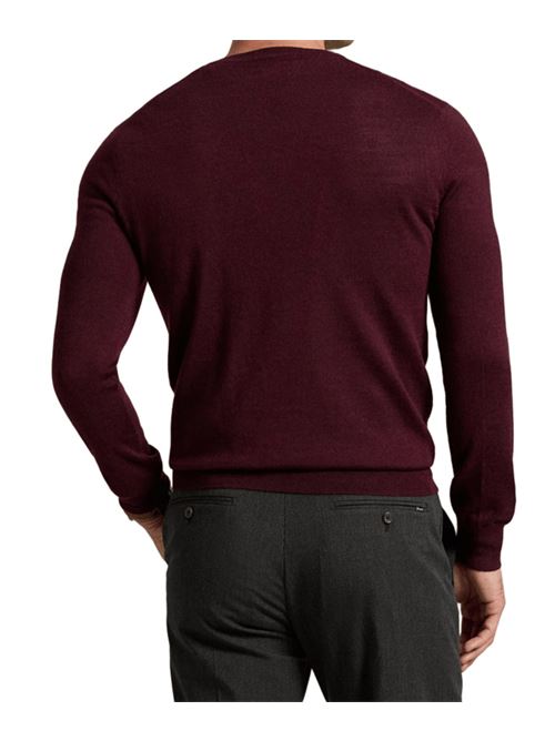Maglia da uomo in lana, girocollo, colore wine POLO RALPH LAUREN | 710946143005